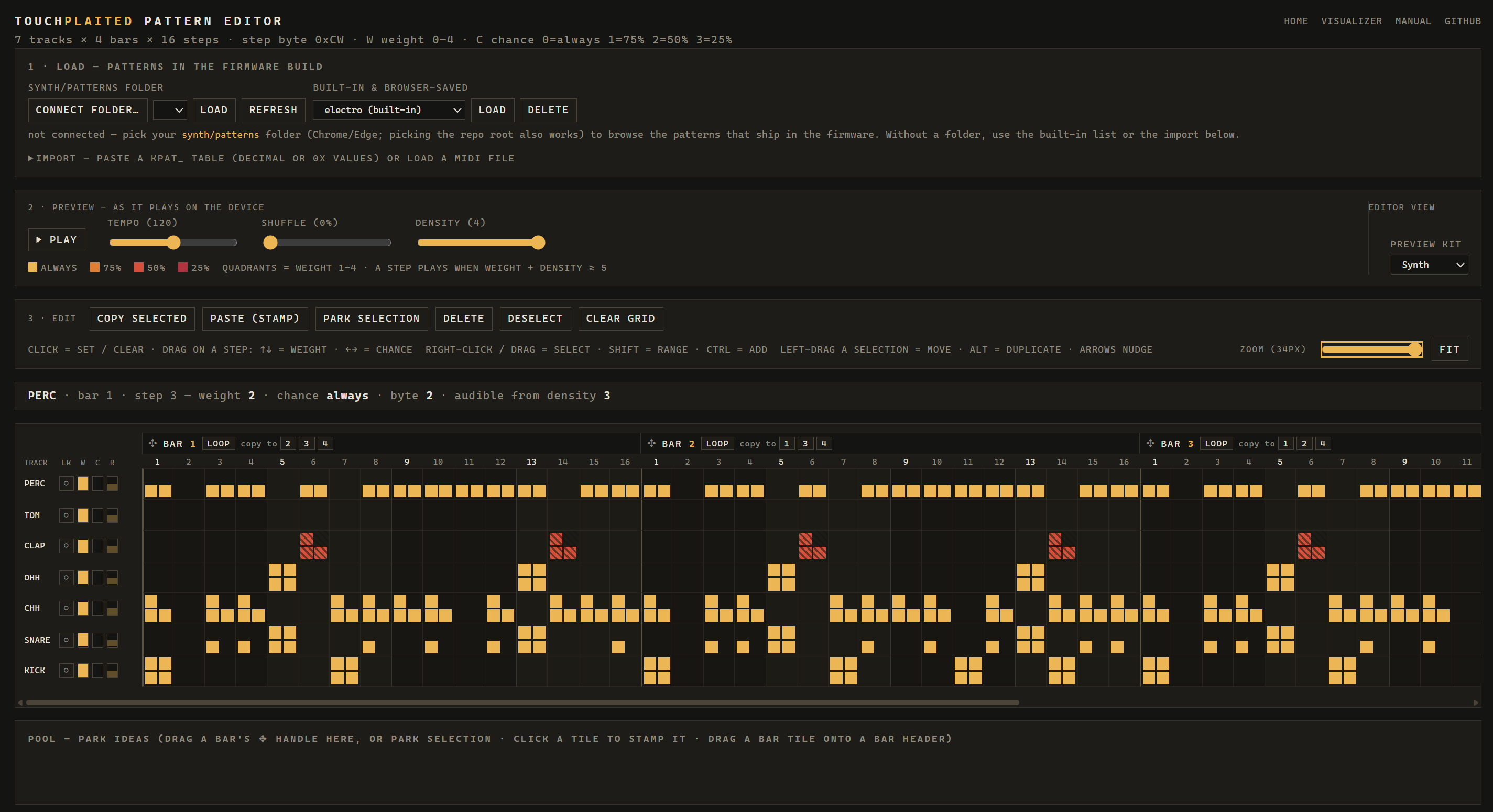 TouchPlaited SEQ editor
