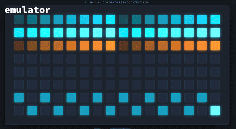 Color threshold test demonstration