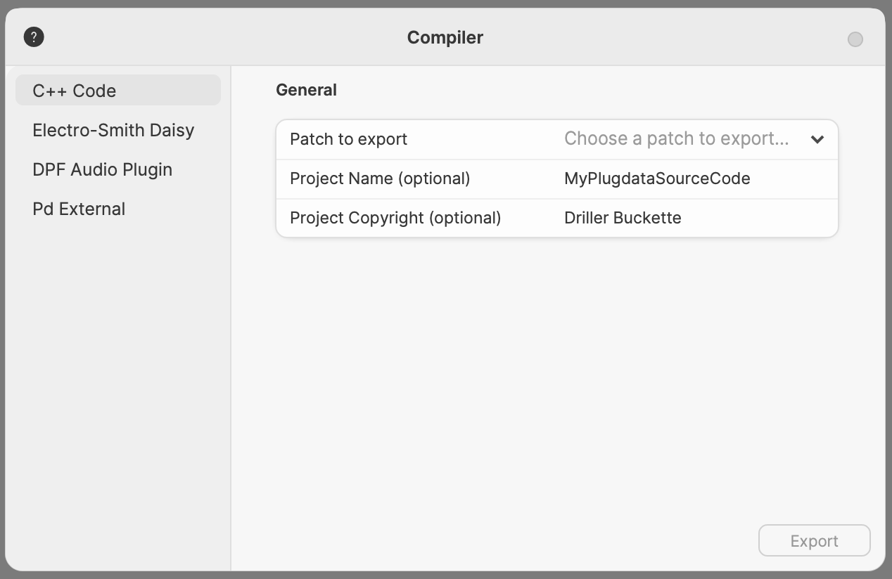 C++ Code Configuration