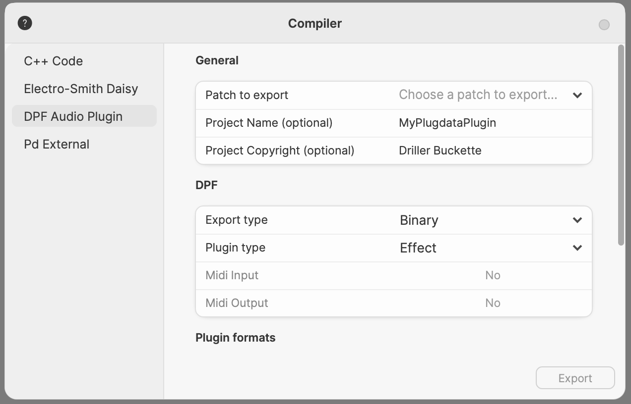 Plugin Configuration