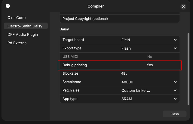 serial debugging compile window plugdata